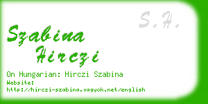 szabina hirczi business card